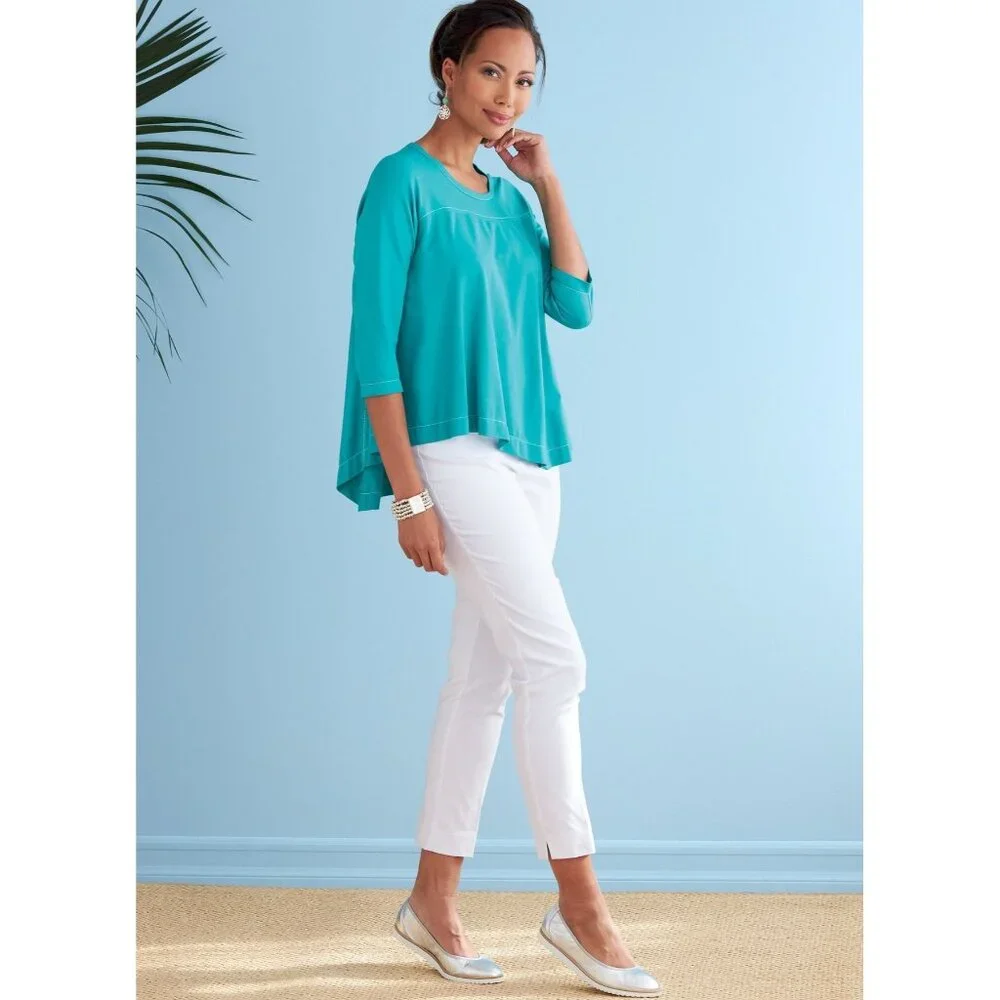 Butterick B6735 Katherine Tilton Misses Top‎ Pattern with Asymmetrical Hem XS-M